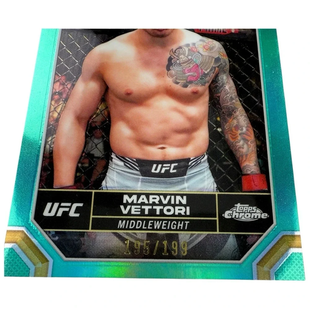 2024 Topps Chrome UFC‎ MARVIN VETTORI Aqua Refractor /199 #125